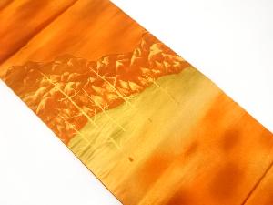 アンティーク　遠山に木立模様織り出し袋帯（材料）